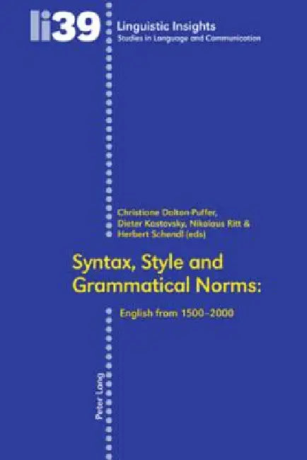 Buy Syntax, Style and Grammatical Norms (English, Maurizio Gotti | Christiane Dalton-Puffer | Dieter Kastovsky) — BookShops.in