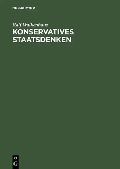 Buy Konservatives Staatsdenken (English, Ralf Walkenhaus) — BookShops.in