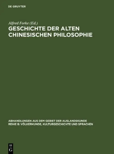 Buy Geschichte der alten chinesischen Philosophie (English, Alfred Forke) — BookShops.in