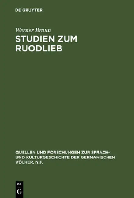Buy Studien Zum Ruodlieb (English, Werner Braun) — BookShops.in
