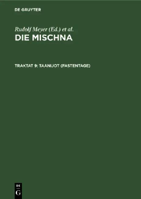 Buy Taanijot (Fastentage) by Dietrich Correns | De Gruyter German Hardcover | History of Religion Book — BookShops.in