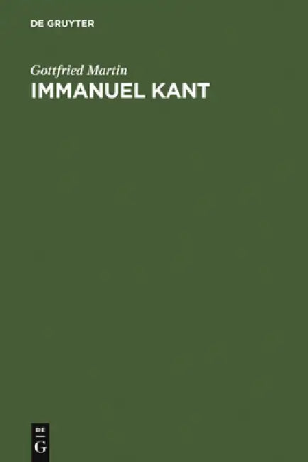 Buy Immanuel Kant (English, Gottfried Martin) — BookShops.in