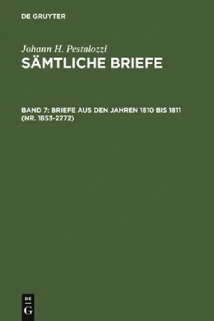 Buy Briefe aus den Jahren 1810 bis 1811 (Nr. 1853-2772) (English, Emanuel Dejung) — BookShops.in