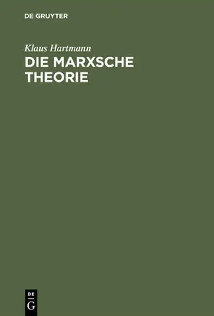 Buy Die Marxsche Theorie (English, Klaus Hartmann) — BookShops.in
