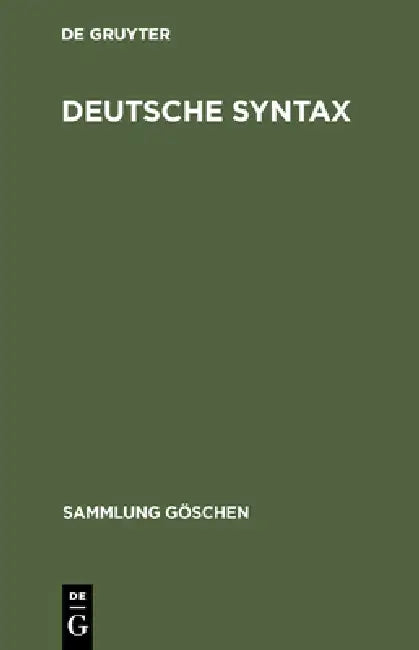 Buy Deutsche Syntax (English, No Contributor) — BookShops.in