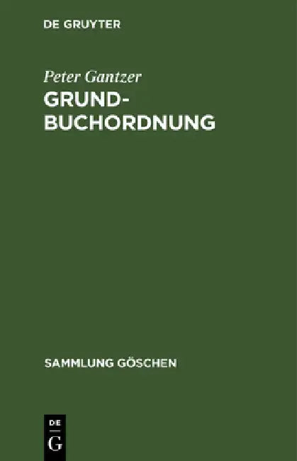 Buy Grundbuchordnung (English, Peter Gantzer) — BookShops.in