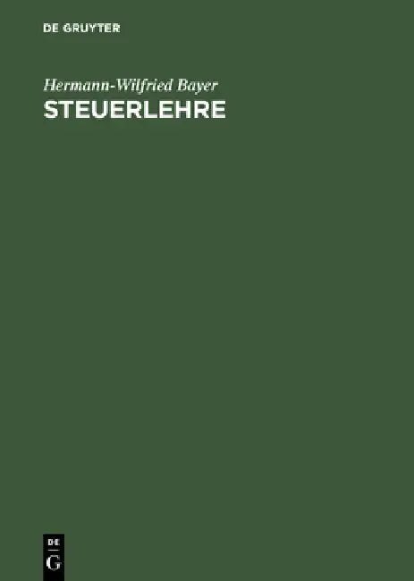 Buy Steuerlehre (English, Hermann-Wilfried Bayer) — BookShops.in