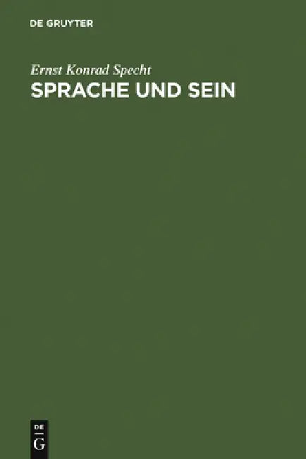 Buy Sprache und Sein (English, Ernst Konrad Specht) — BookShops.in