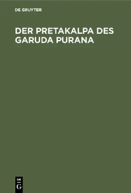 Buy Der Pretakalpa des Garuda Purana (English, No Contributor) — BookShops.in