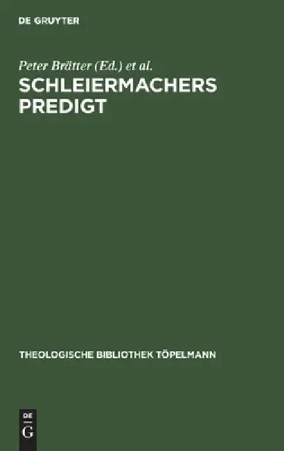 Buy Schleiermacher's Predigt (English, No Contributor) — BookShops.in