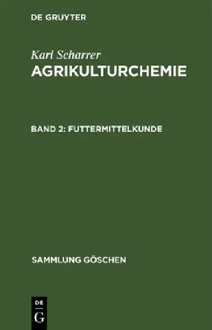 Buy Futtermittelkunde (English, Karl Scharrer) — BookShops.in