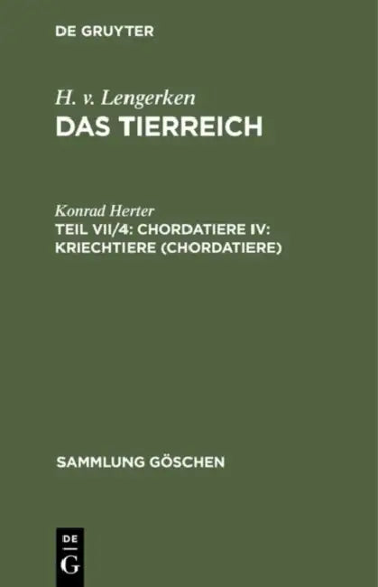 Buy Chordatiere IV (English, Konrad Herter) — BookShops.in