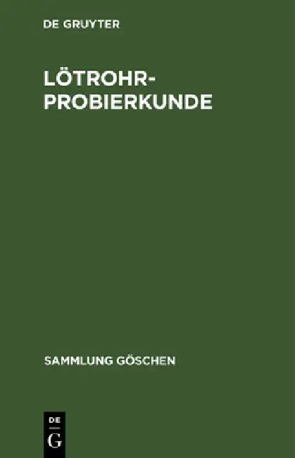Buy Lötrohrprobierkunde (English, No Contributor) — BookShops.in