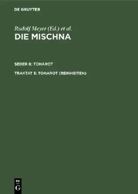 Buy Toharot (Reinheiten) (English, Wolfgang Bunte) — BookShops.in