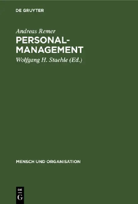 Buy Personalmanagement (English, Andreas Remer | Wolfgang H. Staehle) — BookShops.in