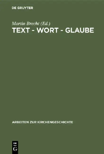Buy Text - Wort - Glaube (English, Martin Brecht) — BookShops.in