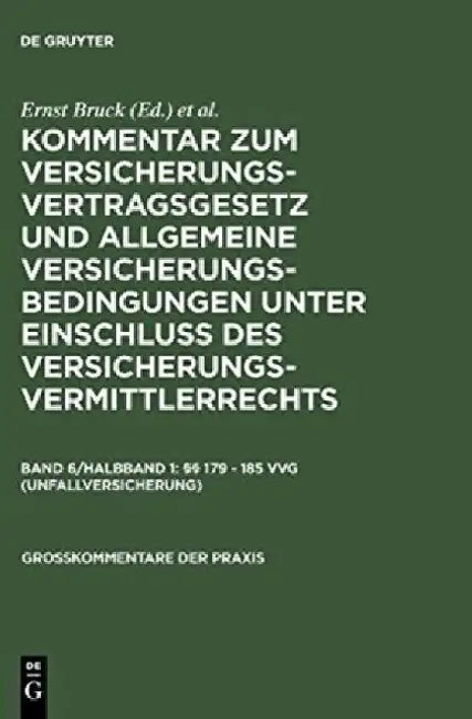 Buy 179 - 185 Vvg (Unfallversicherung) (English, Klaus Wagner) โ BookShops.in