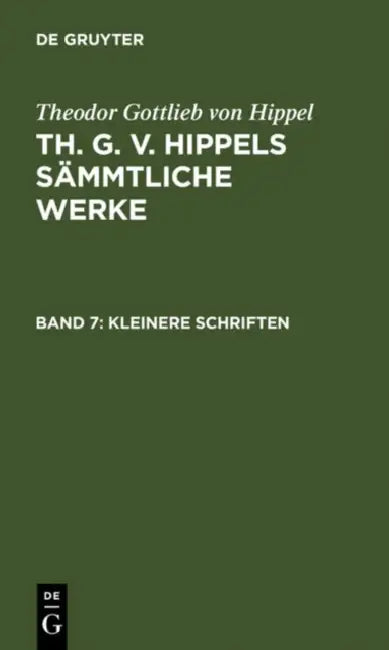 Buy Kleinere Schriften (English, Theodor Gottlieb Von Hippel) — BookShops.in