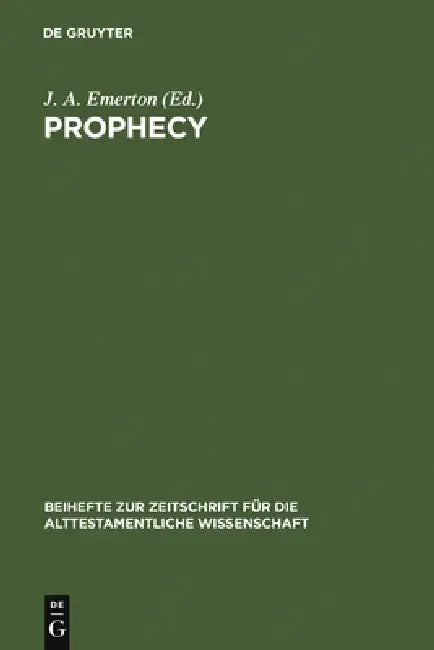 Buy Prophecy (English, J. a. Emerton) — BookShops.in