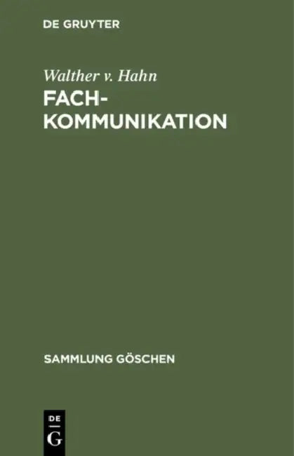 Buy Fachkommunikation (English, Walther V. Hahn) β BookShops.in