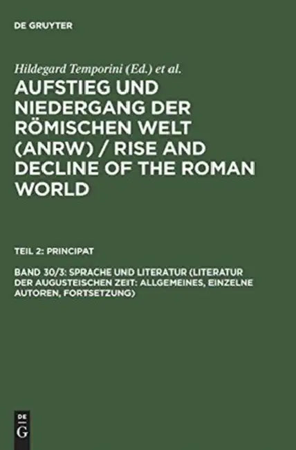 Buy Sprache Und Literatur (Literatur Der Augusteischen Zeit (English, Hildegard Temporini | Wolfgang Haase) — BookShops.in