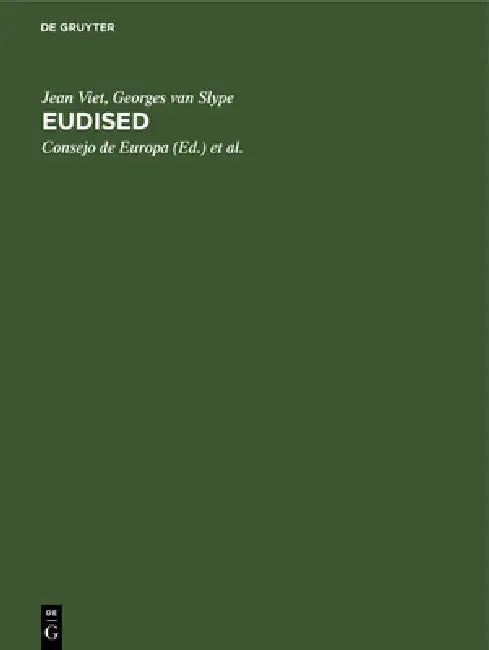 Buy Eudised (English, Jean Viet | Georges Van Slype | Consejo de Europa) โ BookShops.in