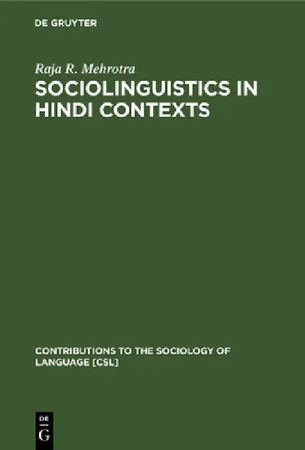 Buy Sociolinguistics in Hindi Contexts (English, Raja R. Mehrotra) β BookShops.in