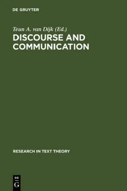 Buy Discourse and Communication (English, Teun a. Van Dijk) — BookShops.in