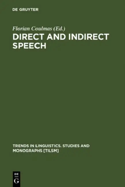 Buy Direct and Indirect Speech (English, Florian Coulmas) — BookShops.in