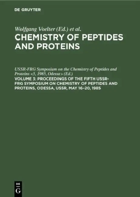 Buy Proceedings of the Fifth USSR-FRG Symposium on Chemistry of Peptides and Proteins, Odessa, USSR, May (English, Ussr-Frg Symposium on the Chemistry of — BookShops.in