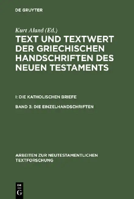 Buy Die Einzelhandschriften (English, Kurt Aland) โ BookShops.in