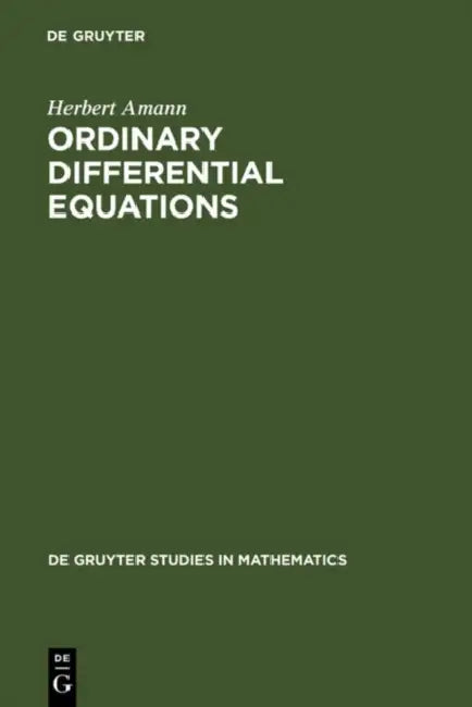 Buy Ordinary Differential Equations (English, Herbert Amann | Gerhard Metzen) — BookShops.in