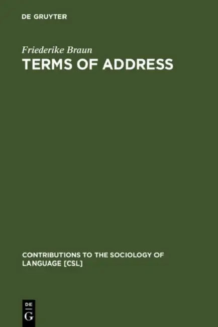 Buy Terms of Address (English, Friederike Braun) — BookShops.in