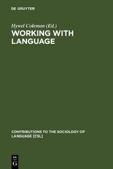 Buy Working with Language (English, Hywel Coleman) — BookShops.in