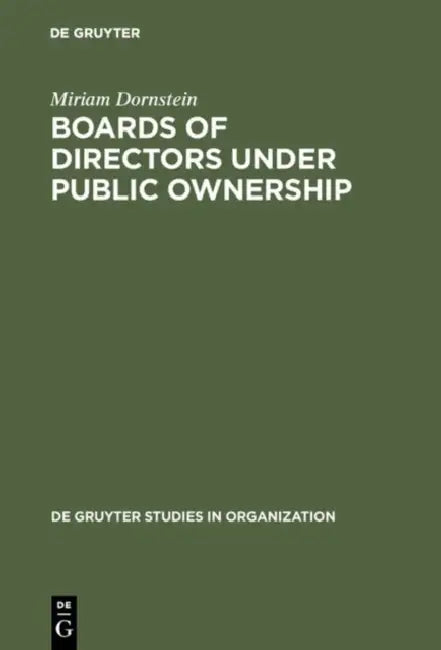 Buy Boards of Directors Under Public Ownership (English, Miriam Dornstein) — BookShops.in