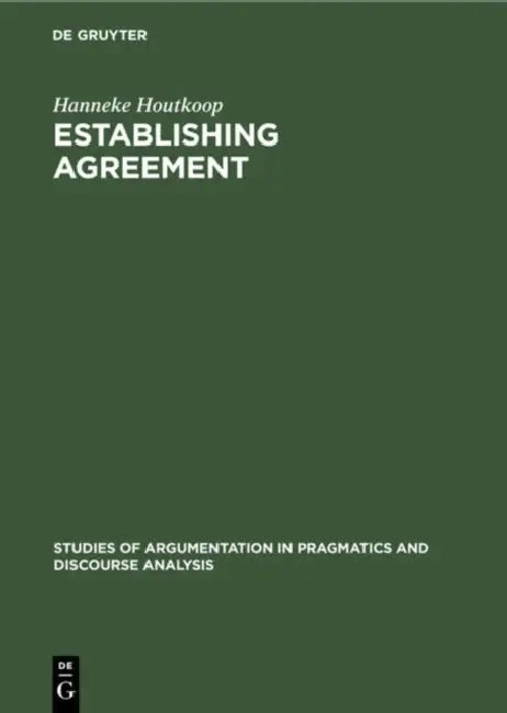 Buy Establishing Agreement (English, Hanneke Houtkoop) — BookShops.in