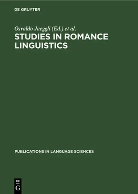 Buy Studies in Romance Linguistics (English, Osvaldo Jaeggli) โ BookShops.in