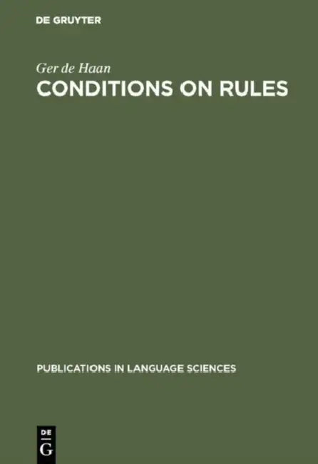 Buy Conditions on Rules (English, Ger De Haan) — BookShops.in