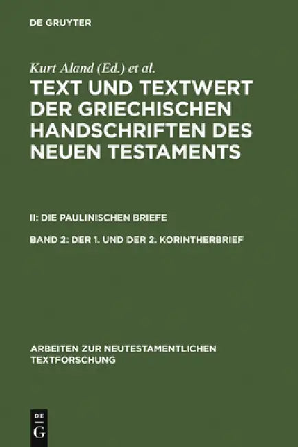 Buy Der 1. und der 2. Korintherbrief (English, Kurt Aland) — BookShops.in