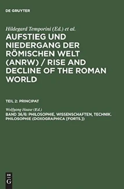 Buy Philosophie, Wissenschaften, Technik. Philosophie (Doxographica [Forts.]) (English, Wolfgang Haase) — BookShops.in