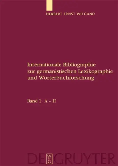 Buy A-H (English, Herbert Ernst Wiegand) — BookShops.in