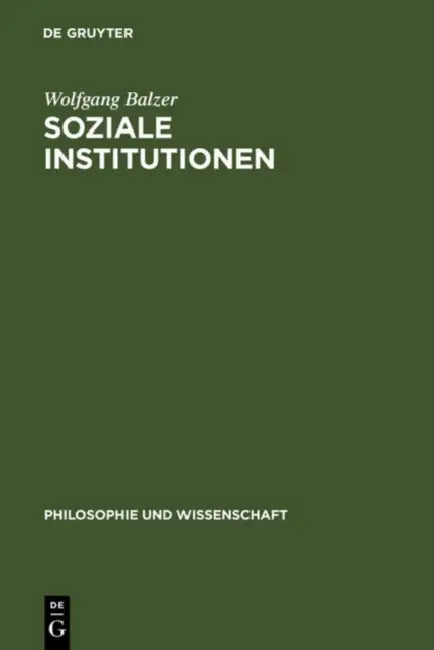 Buy Soziale Institutionen (English, Wolfgang Balzer) — BookShops.in