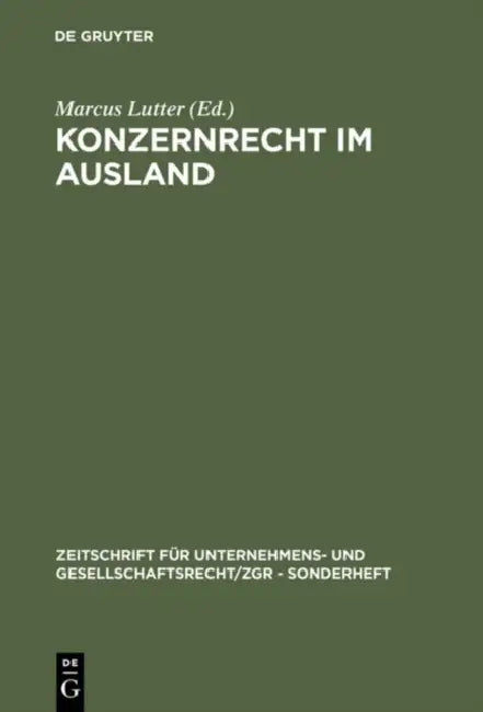 Buy Konzernrecht im Ausland (English, Marcus Lutter) — BookShops.in