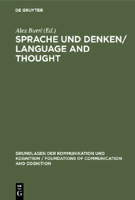Buy Sprache Und Denken / Language and Thought (English, Alex Burri) — BookShops.in