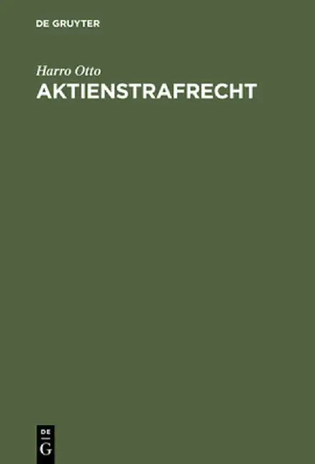 Buy Aktienstrafrecht (English, Harro Otto) — BookShops.in