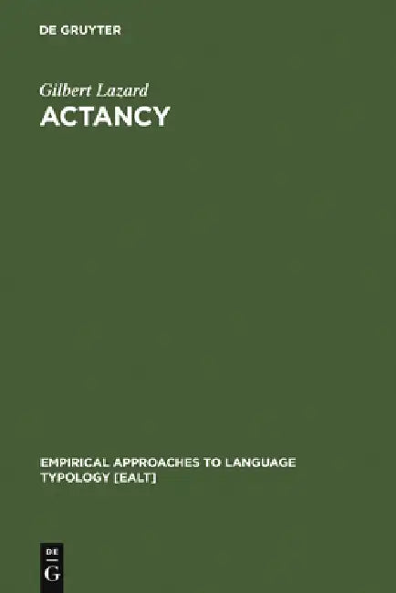 Buy Actancy (English, Gilbert Lazard) — BookShops.in
