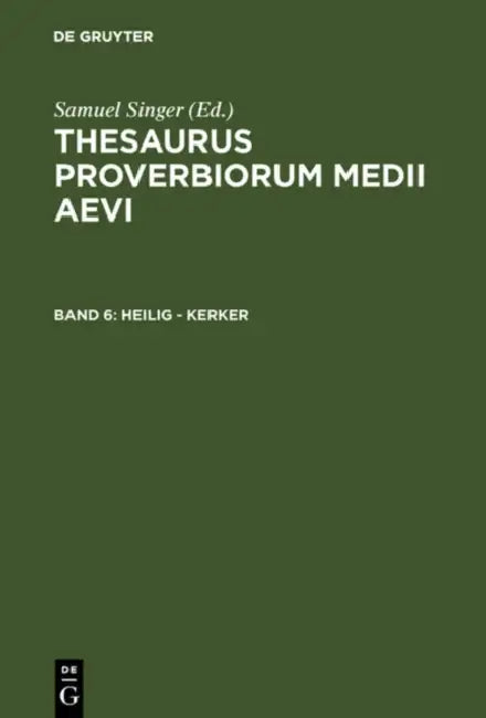 Buy Heilig - Kerker (English, Samuel Singer | Kuratorium Singer Der Sagw) — BookShops.in