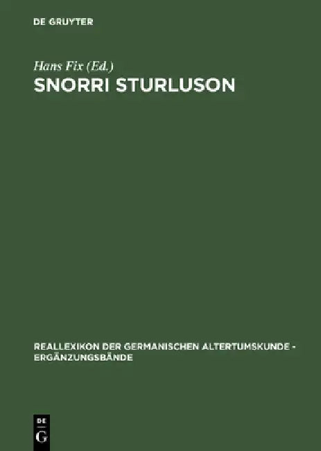 Buy Snorri Sturluson (English, Hans Fix) — BookShops.in