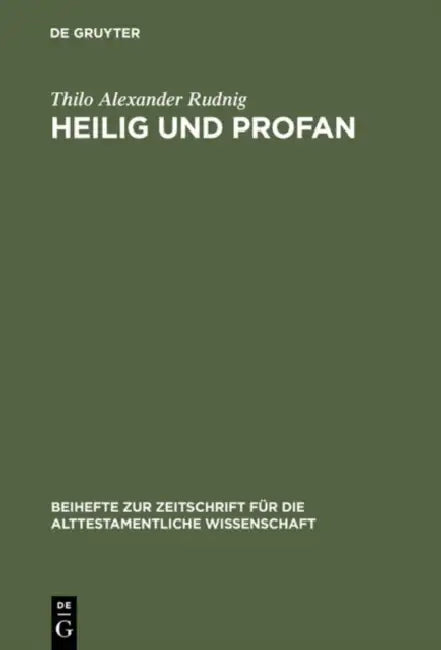 Buy Heilig und Profan (English, Thilo Alexander Rudnig) — BookShops.in
