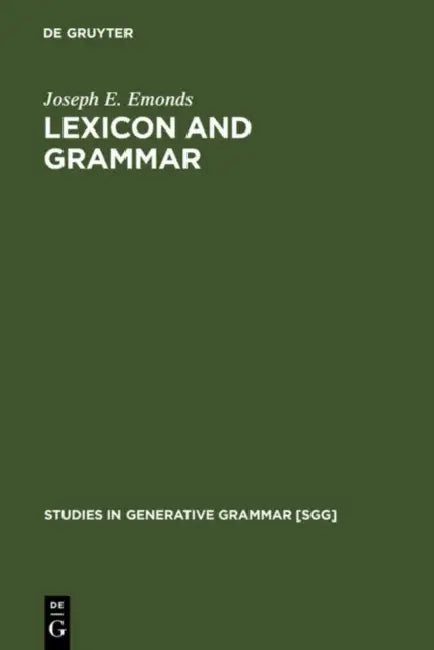 Buy Lexicon and Grammar (English, Joseph E. Emonds) — BookShops.in
